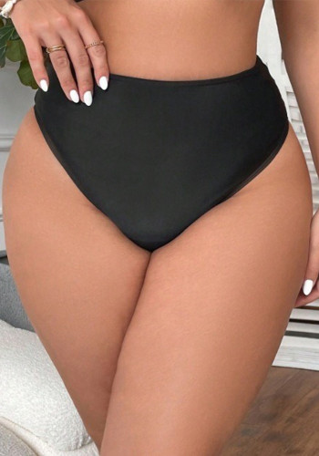 Plus Size Women Hollow Out Sexy Triangle Bikini Bottom