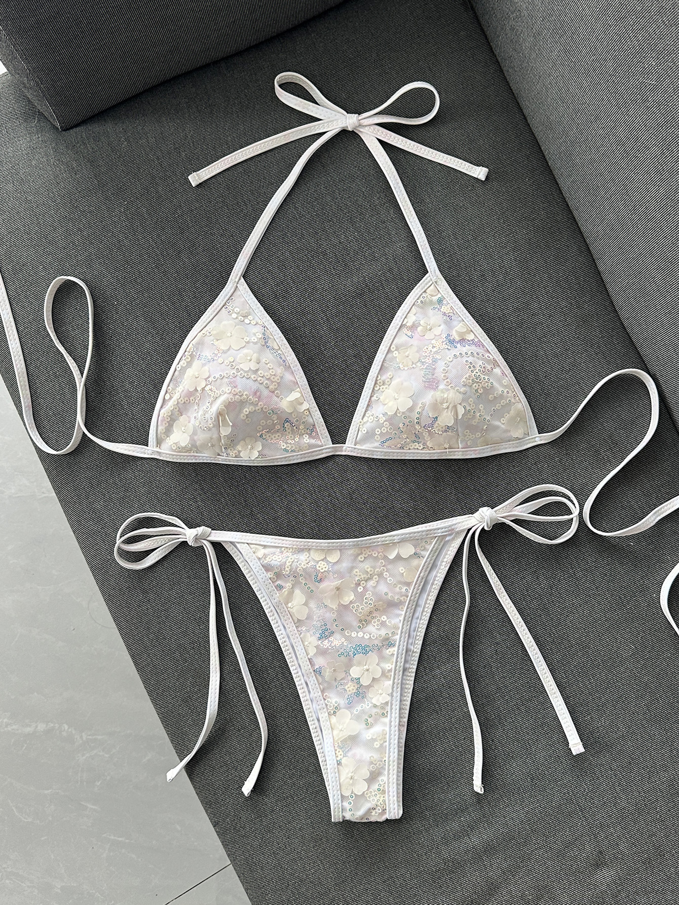 Sequin Two-Piece Swimsuit for Beachwear