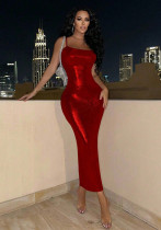 Women Sequin Evening Dress Sexy Low Back Fitted Strap Dress Women Sequin Evening Dress Sexy Low Back Fitted Strap Dress