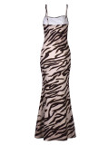 Spring Summer Women Chic Strap Long Dress