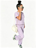 Women Casual Top and Pants Two-Piece Set
