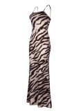 Spring Summer Women Chic Strap Long Dress