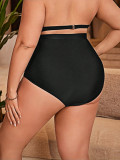 Plus Size Women High Waist Triangle Bikini Bottom