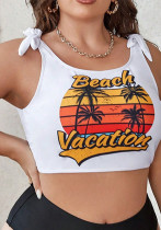 Plus Size Women Two-Piece High Waist Triangle Bikini Swimsuit Plus Size Women Two-Piece High Waist Triangle Bikini Swimsuit