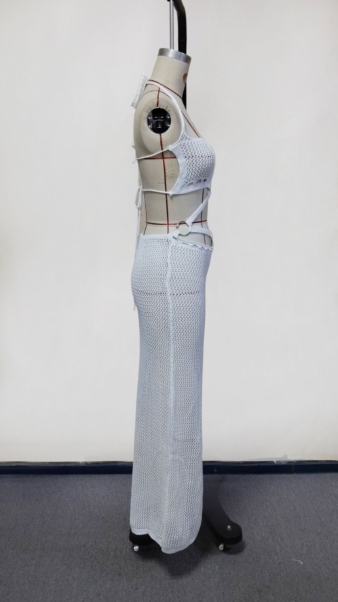 Halter Neck Hollow-Out Dress for Beach Holidays