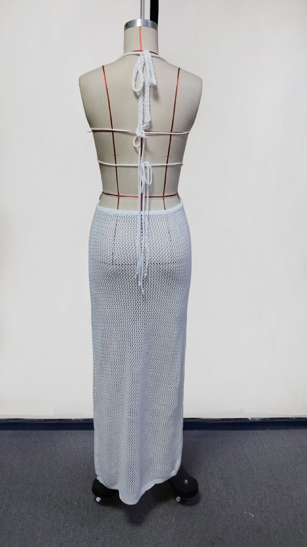 Halter Neck Hollow-Out Dress for Beach Holidays