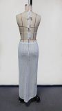 Women Casual Sexy Halter Neck Hollow Out Dress