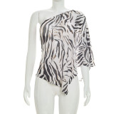 Women Sexy See-Through Mesh Cover Up Printed Dress Set