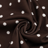 Women Polka Dot Color Block Strapless Tight Fitting Rompers