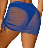 Plus Size Women Mesh Drawstring Bikini Beach Wear