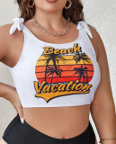 Plus Size Women Two-Piece High Waist Triangle Bikini Swimsuit