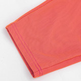 Women Fitted Cowl Neck Halter Neck Low Back Top Tight Fitting Capri Pants Two-Tone Set