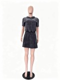 Women Casual Top and Skirt Two-piece Set