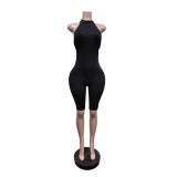 Women Fitness Yoga Backless Halter Neck Jumpsuit