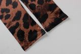Women Summer Leopard Print Hollow-Out Jumpsuit