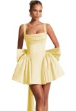 Formal Party Satin Strap Mini Dress Birthday Party Dress（Processing time need 3-6 days）