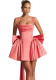 Formal Party Satin Strap Mini Dress Birthday Party Dress（Processing time need 3-6 days）
