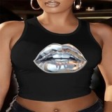 Summer Women's Slim Fit Fashion Printed Tank Top