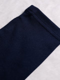 Women's Casual Solid Long Sleeve Slim Side Slit Bodycon Dress