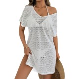 Holiday Women's Sexy Deep V Slit Lace Beach Cover-Up Dress