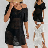 Holiday Women's Sexy Deep V Slit Lace Beach Cover-Up Dress