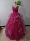 Women's Straps Gray Blue Evening Gown（Processing time need 3-6 days）