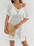 Holiday Women's Sexy Deep V Slit Lace Beach Cover-Up Dress