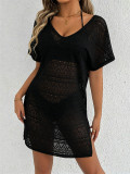 Holiday Women's Sexy Deep V Slit Lace Beach Cover-Up Dress