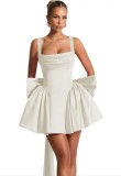 Formal Party Satin Strap Mini Dress Birthday Party Dress（Processing time need 3-6 days）