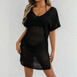 Holiday Women's Sexy Deep V Slit Lace Beach Cover-Up Dress