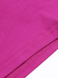 Women's Solid Strapless Crop Top Elastic Waist Shorts Two-Piece Set