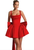 Formal Party Satin Strap Mini Dress Birthday Party Dress（Processing time need 3-6 days）