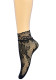 Women lace-trimmed colored ankle stockings with rose flowers