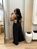 Women Summer Casual Chiffon Wide-Leg Jumpsuit