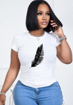 Women Casual Short Sleeve Printed Top Women Casual Short Sleeve Printed Top