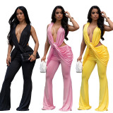 Women Sexy Backless Bodycon Jumpsuit