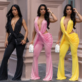 Women Sexy Backless Bodycon Jumpsuit