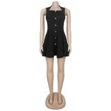 Women Elegant French Sleeveless Dress