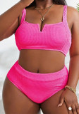 Plus Size Women Holidays Two-Piece Swimwear