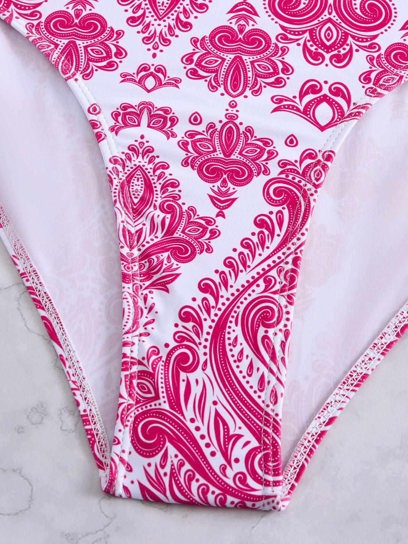 Plus Size Floral Print One-Piece Swimsuit