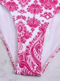 Plus Size Women Floral Print One-Piece Swimwear