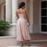 Women Sexy Strapless Jumpsuit