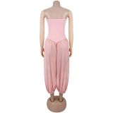Women Sexy Strapless Jumpsuit