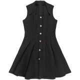 Women Elegant French Sleeveless Dress