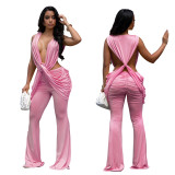 Women Sexy Backless Bodycon Jumpsuit