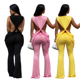 Women Sexy Backless Bodycon Jumpsuit