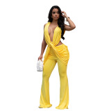 Women Sexy Backless Bodycon Jumpsuit