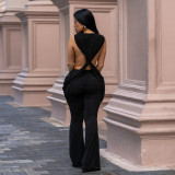 Women Sexy Backless Bodycon Jumpsuit