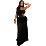Women Sexy Mesh See-Through Bodycon Dress