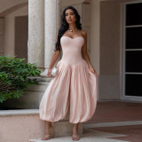 Women Sexy Strapless Jumpsuit